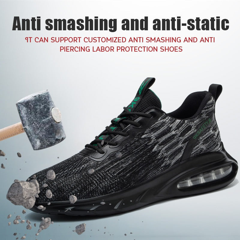 Summer Breathable Anti-Smash And Anti-Puncture Safety Shoes Wear-Resistant Breathable Work Shoes Safety Shoes - Fashionner