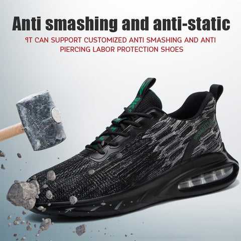 Summer Breathable Anti-Smash And Anti-Puncture Safety Shoes Wear-Resistant Breathable Work Shoes Safety Shoes - Fashionner