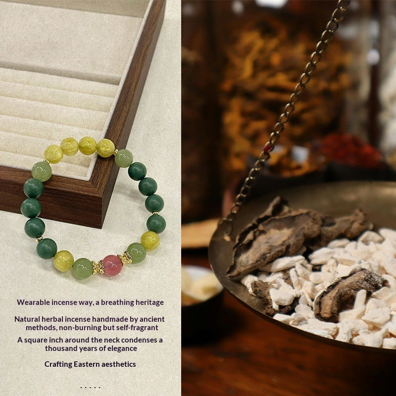 Buy Natural Chinese Herbal Incense Bead Bracelet For Air Purification online at Fashionner.