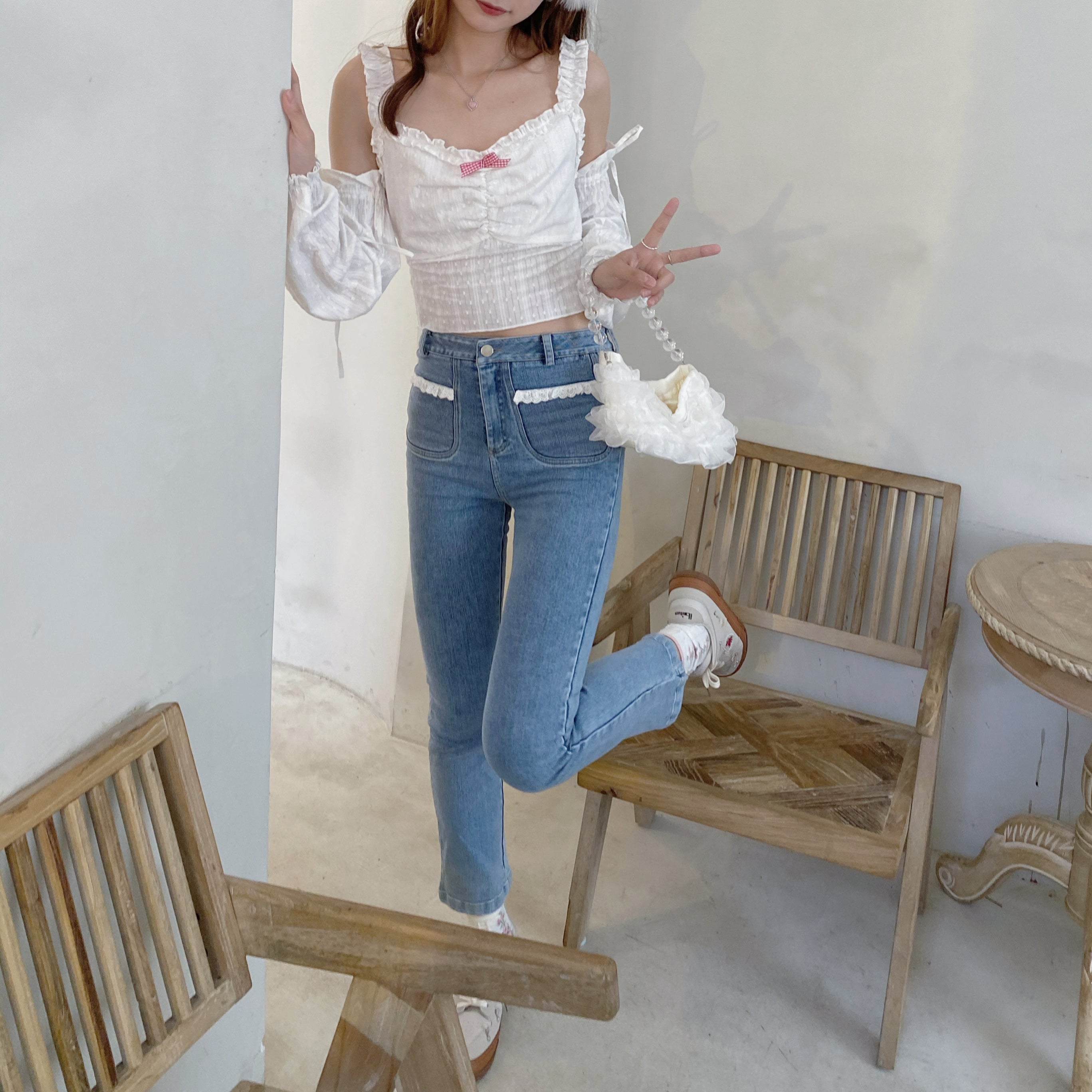 Design Slim Jeans Women Straight High Waist Stretch Cigarette Slim Long Pants - Fashionner