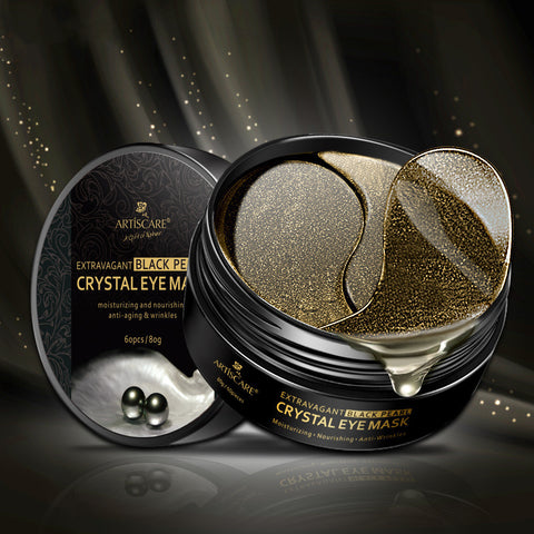 Gel Masque Yeux Perle Noire Cristal Hydratant au Collagène