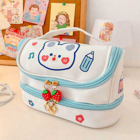 Trousse à Crayons Multicouche Fille avec Grande Capacité et Joli Design