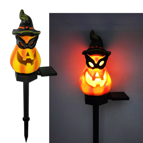 Lanterne Solaire Créative d'Extérieur pour Halloween, Citrouille, Résine, Artisanat, Lumière Décorative pour Ambiance de Fête de Jardin
