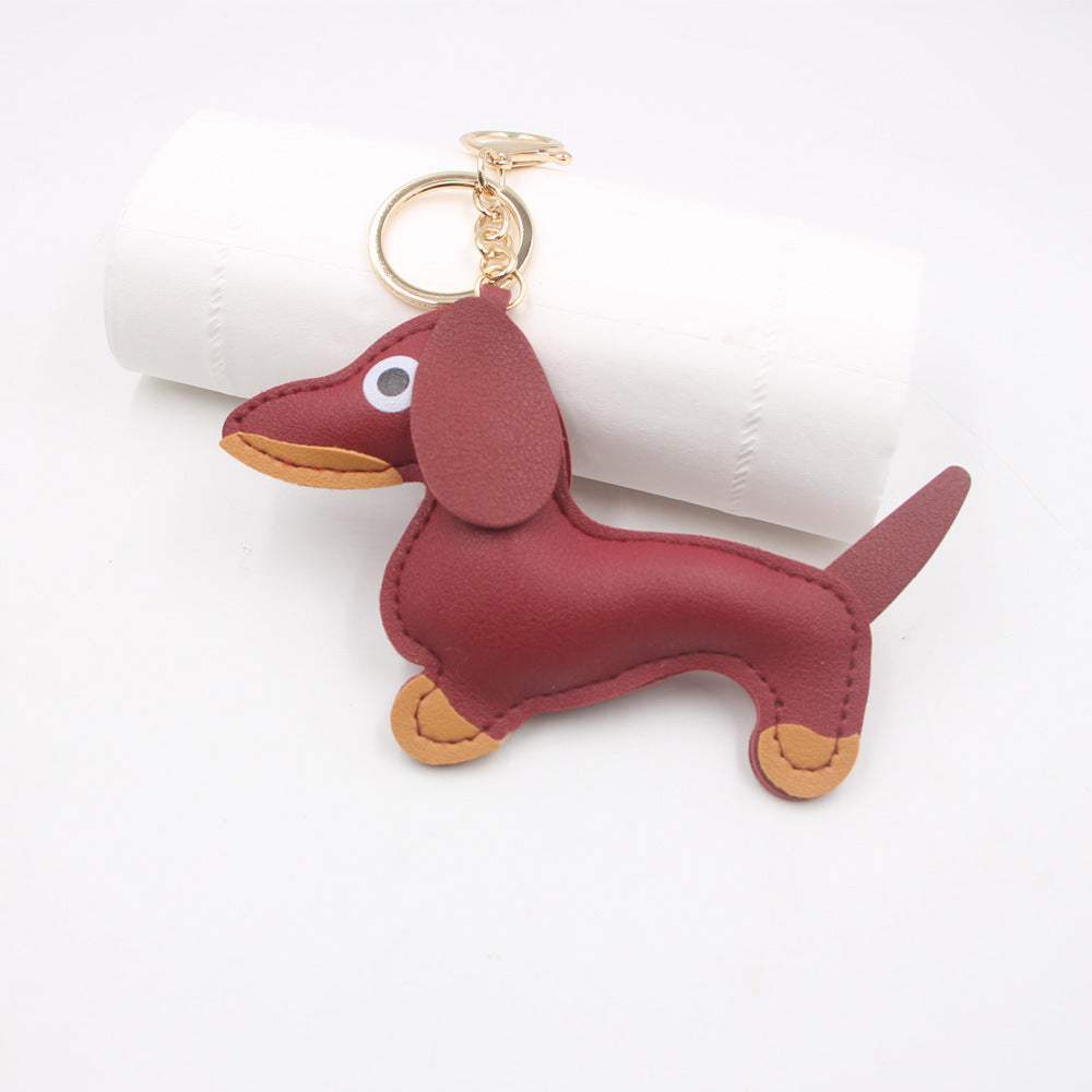Fashion Car Key Chain Sausage Dog Pendant