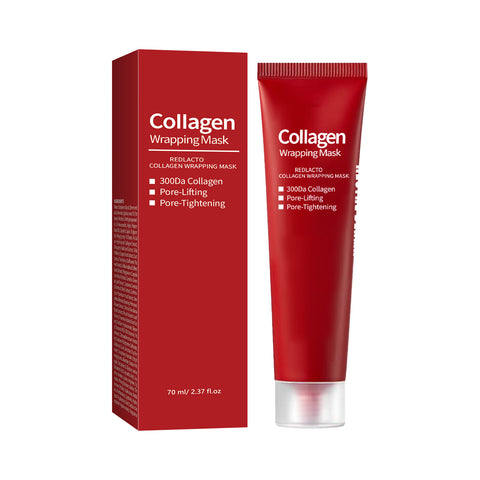 Masque au collagène à l'acide lactique rouge, éclaircissant et hydratant