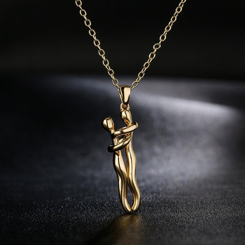 Buy Special-Interest Design Couple Hug Pendant Necklace online at Fashionner.