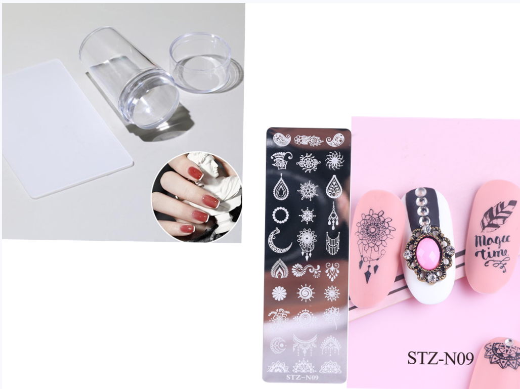 Nail print long steel plate - Fashionner