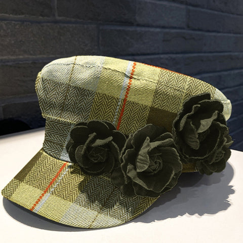 Elegant Checkered Lady's Hat
