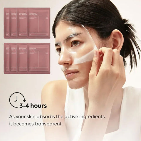 Masque de Nuit au Collagène Intense Le Vrai Masque en Tissu Facial au Collagène avec du Collagène à Faible Poids Moléculaire pour l'Élasticité et la Fermeté
