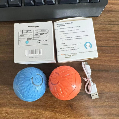 Balle rebondissante électrique pour animaux de compagnie, taquinerie automatique pour chiens, produits lumineux pour animaux de compagnie