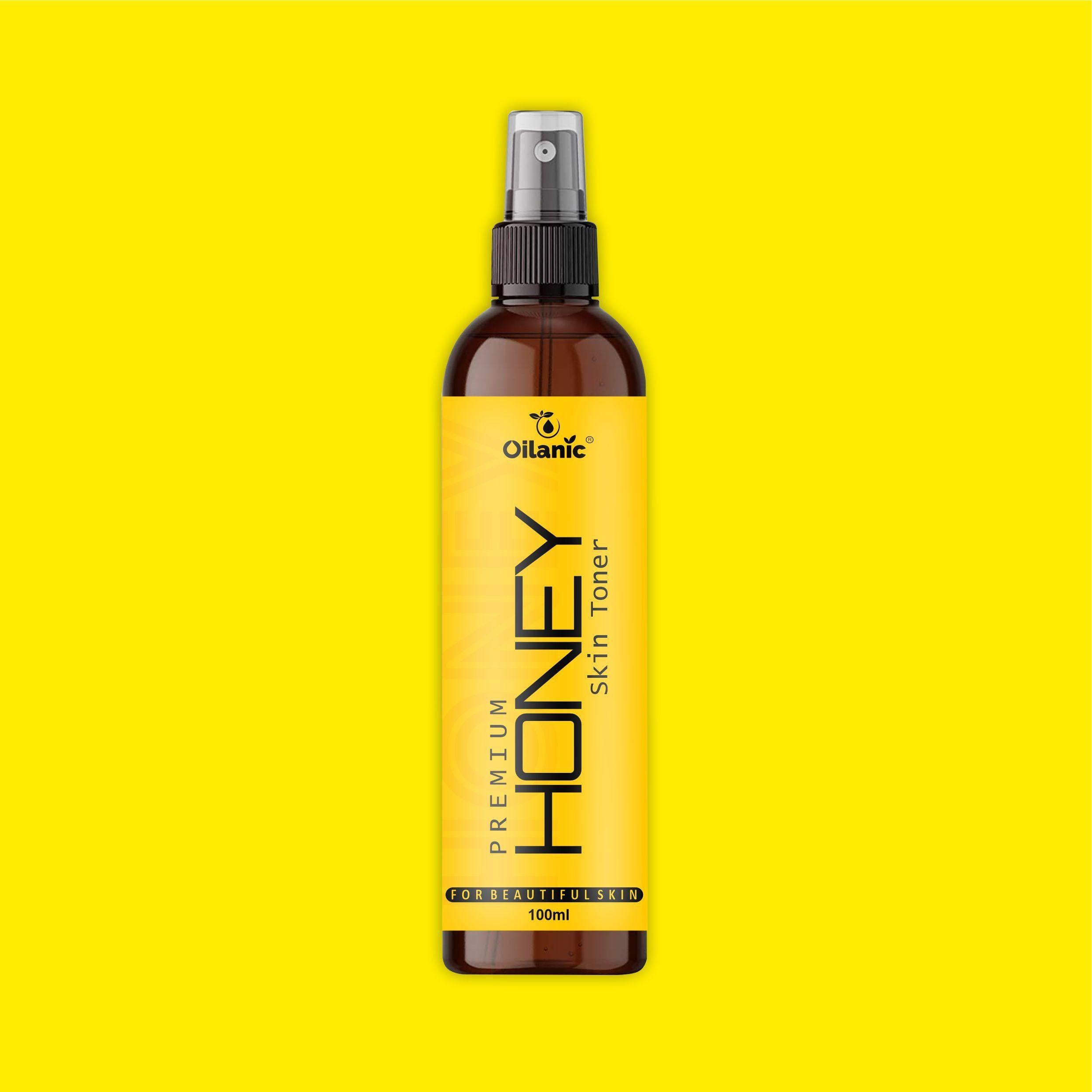 Oilanic Premium Honey Face Toner For Men & Women Combo Pack of 3 Bottles of 100 ml (300 ml )