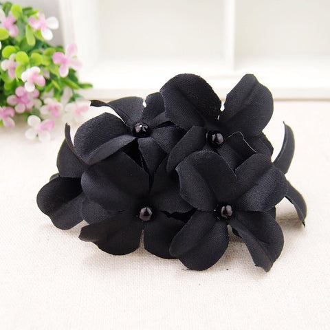 Accessoires de cheveux en tissu faits main à six fleurs pour femmes