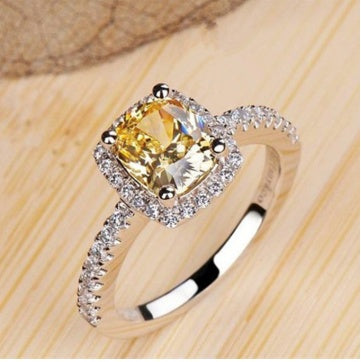 Bagues pour femmes, mariage nuptial, Anelli, bijoux tendance, bague de fiançailles, couleur or blanc, Anillos