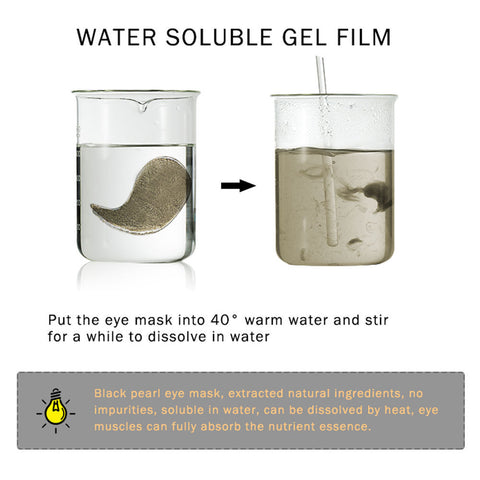 Gel Masque Yeux Perle Noire Cristal Hydratant au Collagène