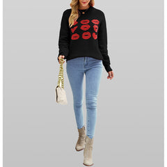 European And American Autumn Winter Love Lips Sweater - Fashionner