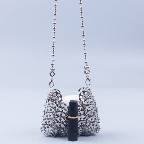 Sac à bandoulière pour téléphone portable à grande capacité avec sequins métalliques, sac fait main DIY, sac tendance pour femmes