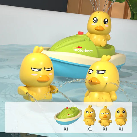 Cute Duck Electric Water Spray Bathroom Bathing Toys Baby Bath Toys Kids Bath And Shower Bathtubs Interactive Boy girl Gifts - Fashionner