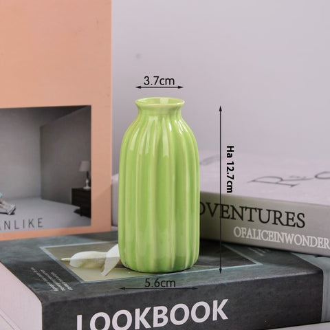Petit vase en céramique Mini arrangement floral Hydroponique Ornements décoratifs simples