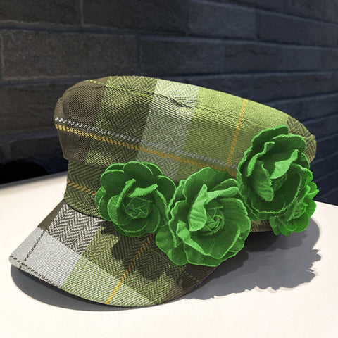 Elegant Checkered Lady's Hat