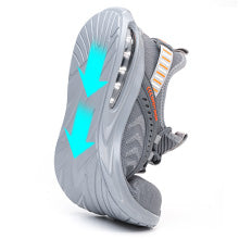 Men And Women Four Seasons Breathable Anti-Smashing And Anti-Piercing Insulated Shoes Steel Toe Cap Work Shoes - Fashionner