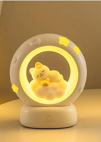 Lampe de nuit LED Chat endormi avec contrôle tactile