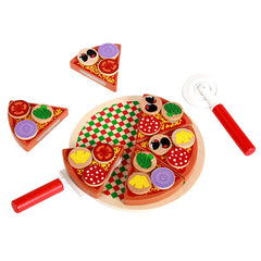 Wooden Children's Educational Pizza Cutting Toys