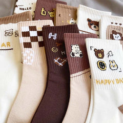 Women's Fashionable Hundred Cute Sweat Absorbent Long Socks - Fashionner