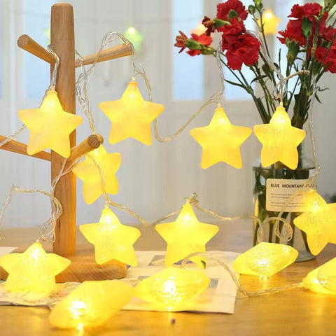 Grande étoile en cristal lumineuse à LED