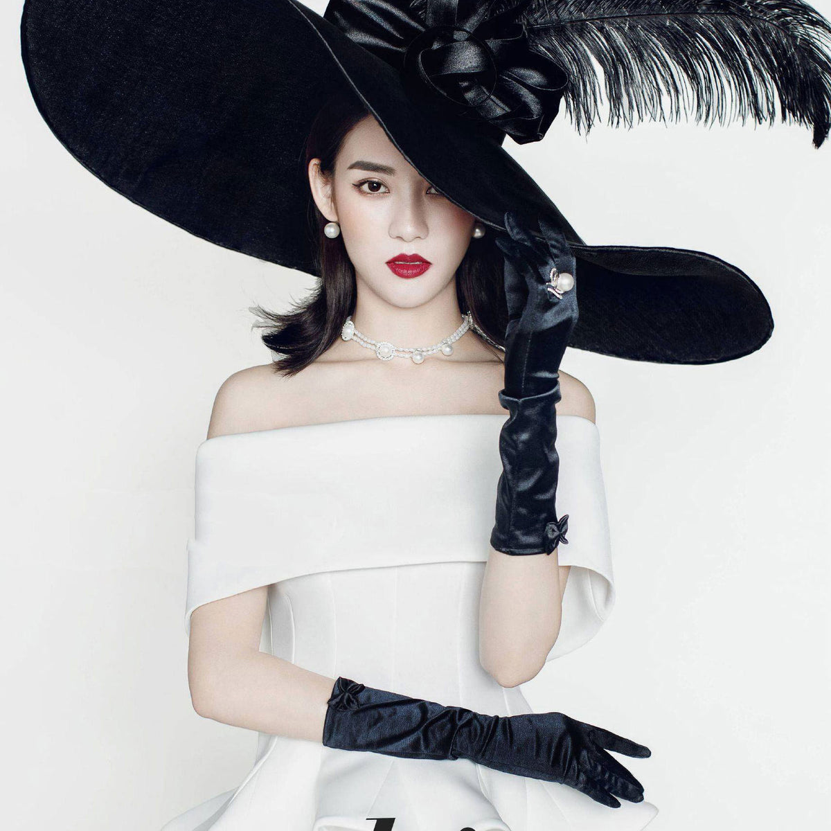 Bridal Ball Gloves Long Satin Wedding Dress Hepburn Gloves