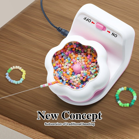 Electric automatic beading machine beading bowl DIY manual beading machine soft ceramic rice bead beading tool beading tool - Fashionner