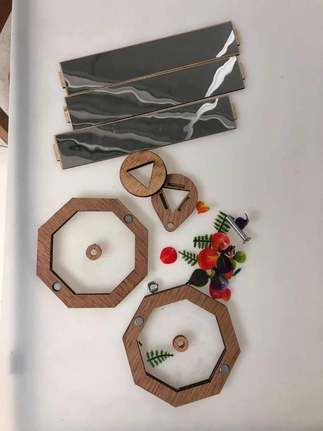 Toddler toys Wooden DIY Rotating Kaleidoscope Kit Outdoor Kids Toys - Fashionner