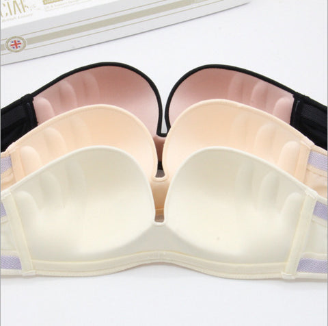 Buy Strapless Underwear Invisible Bra Gathers Anti-slip online at Fashionner.