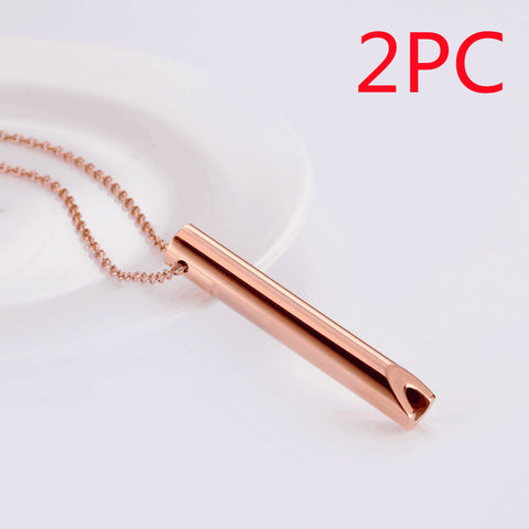 Collier de respiration Réglable Respiration Soulagement de la pression Ornement Bijoux de décompression en acier inoxydable
