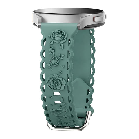 Suitable For 20Mm Flat Silicone Strap With Hollowed Out Rose Style Strap