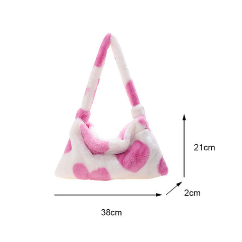 Portable Plush Handbag For Women - Fashionner