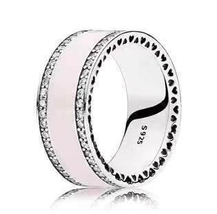 Bague en argent sterling pour couple, entièrement sertie de diamants