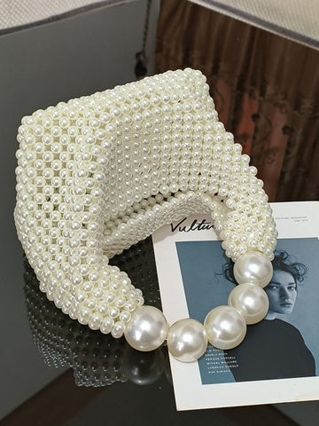 Sac de soirée tissé à la main, sac à perles, grand sac à perles, nouveau sac à main d'été tendance