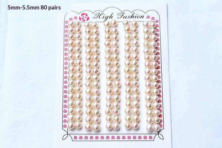 Buy Half-Hole Aurora-Colored Natural Freshwater Flat-Round White Pearls online at Fashionner.