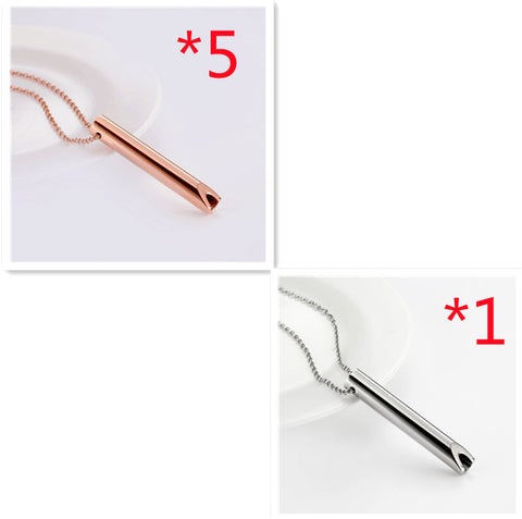 Collier de respiration Réglable Respiration Soulagement de la pression Ornement Bijoux de décompression en acier inoxydable