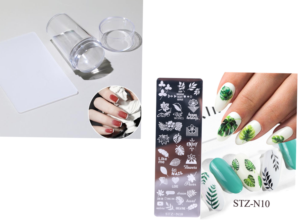 Nail print long steel plate - Fashionner