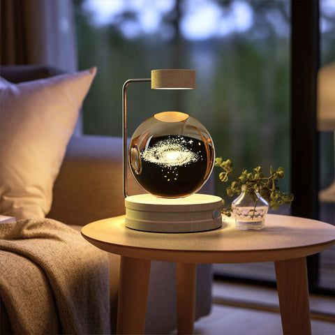 Veilleuse d'intérieur dinosaure cosmique boule de cristal, alimentée par USB, lumière chaude de chevet, cadeau d'anniversaire