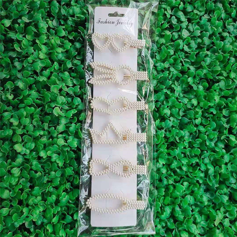 One Card 10 Pearl Hairpins Are Not Re-like BB Clip Bangs Hair Accessories