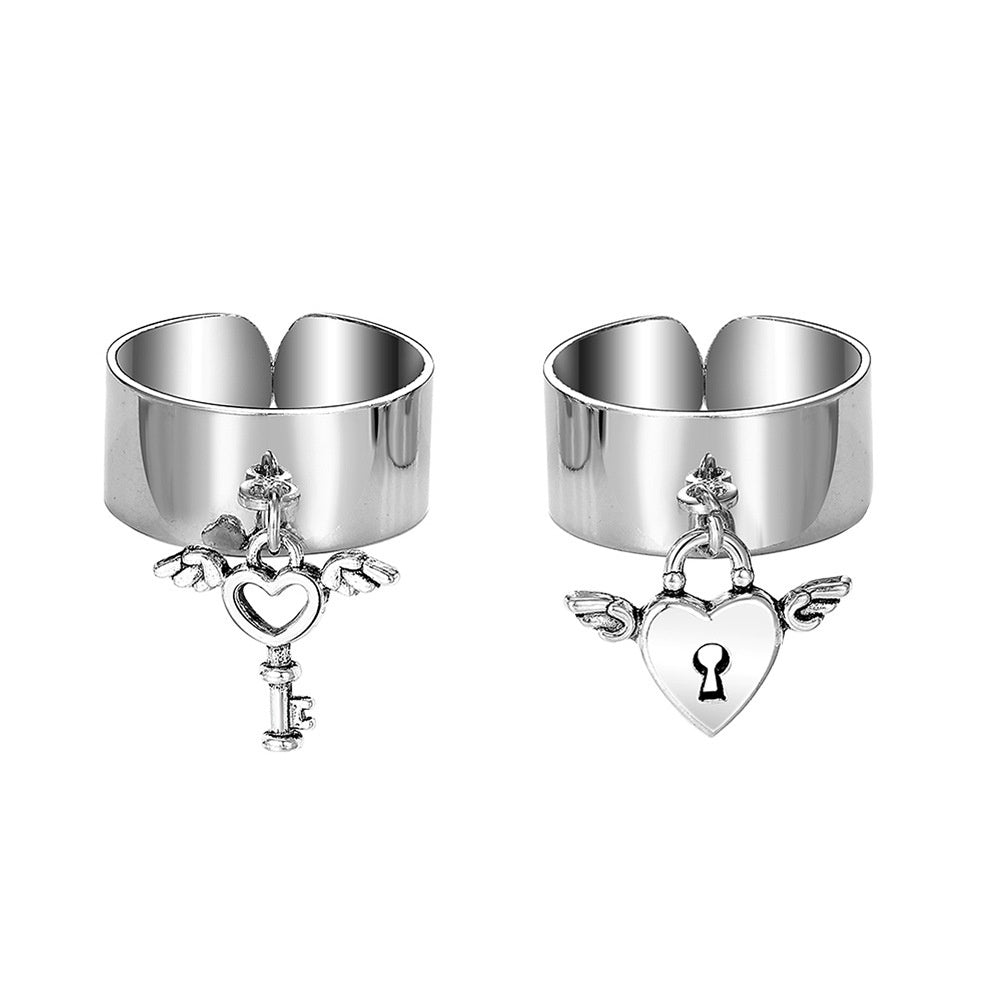 Lock, Key, Couple Ring Adjustable