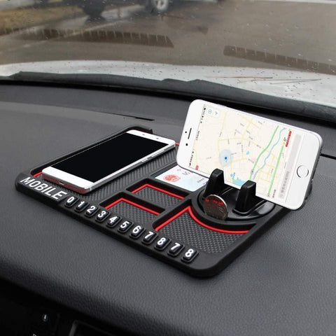 Accessoires de voiture HSR Support de téléphone GPS multifonctionnel Tapis en silicone antidérapant et supports de téléphone portable pour tableau de bord de voiture