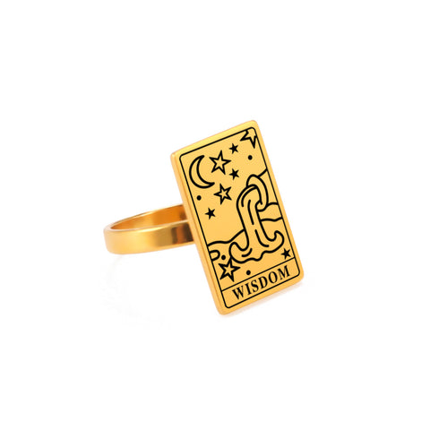 Bague Tarot Constellation Couple Étudiant