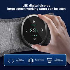 EMS Pulse Massage 16 Levels Keep Warm Waist Support Belt Heat Compress Pain Relief Electric Portable Back Waist Massager - Fashionner