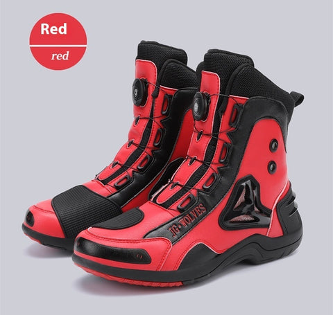 Bottes de moto longues, de montagne, de route, anti-dérapantes, de protection, tout-terrain, légères, pour les trajets quotidiens.