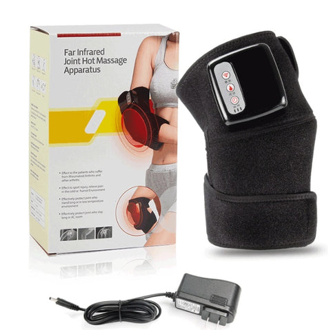 Appareil de massage électrique infrarouge chauffant pour les genoux, coudes et articulations, avec thérapie par vibration, physiothérapie, soulagement de la douleur