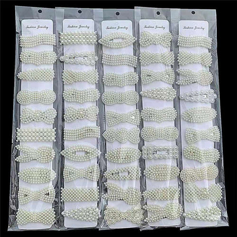 One Card 10 Pearl Hairpins Are Not Re-like BB Clip Bangs Hair Accessories