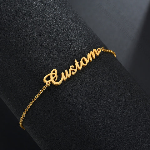Bracelets de cheville personnalisés d'été pour femmes, en acier inoxydable, chaîne à maillons, couleur or, plage de sable, bijoux exquis, cadeau